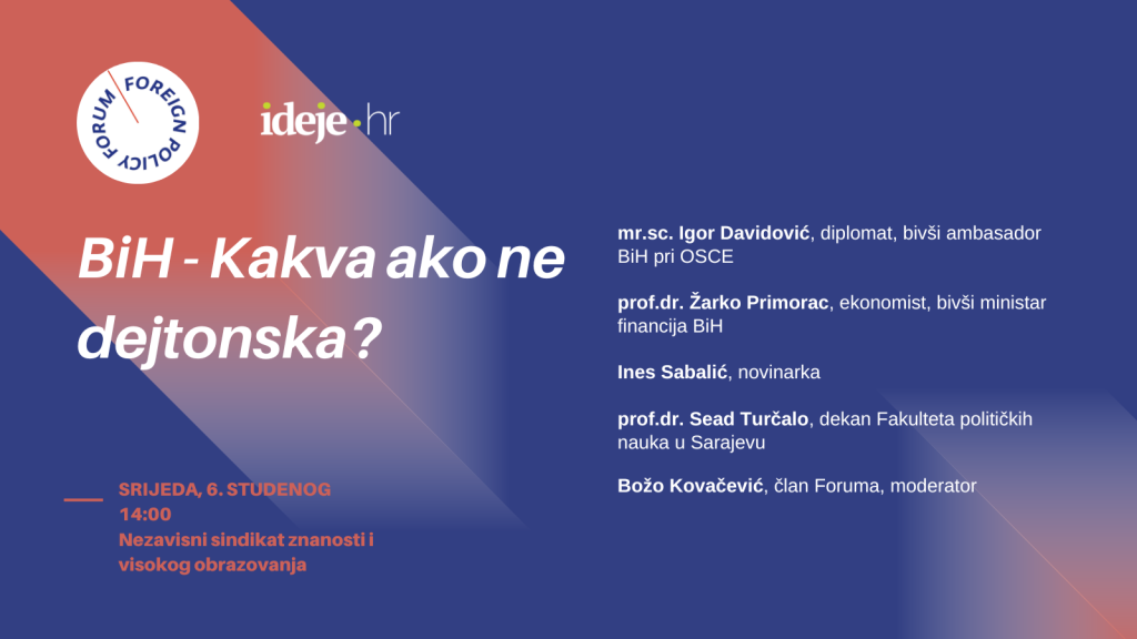 Razgovor o mogućem budućem uređenju Bosne i Hercegovine.